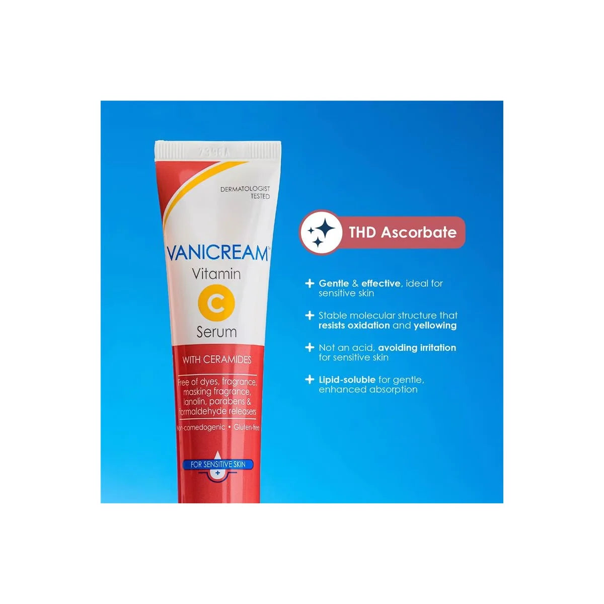 Vanicream Vitamin C Face Serum with Ceramides for Sensitive Skin - Unscented - 1.2 fl oz