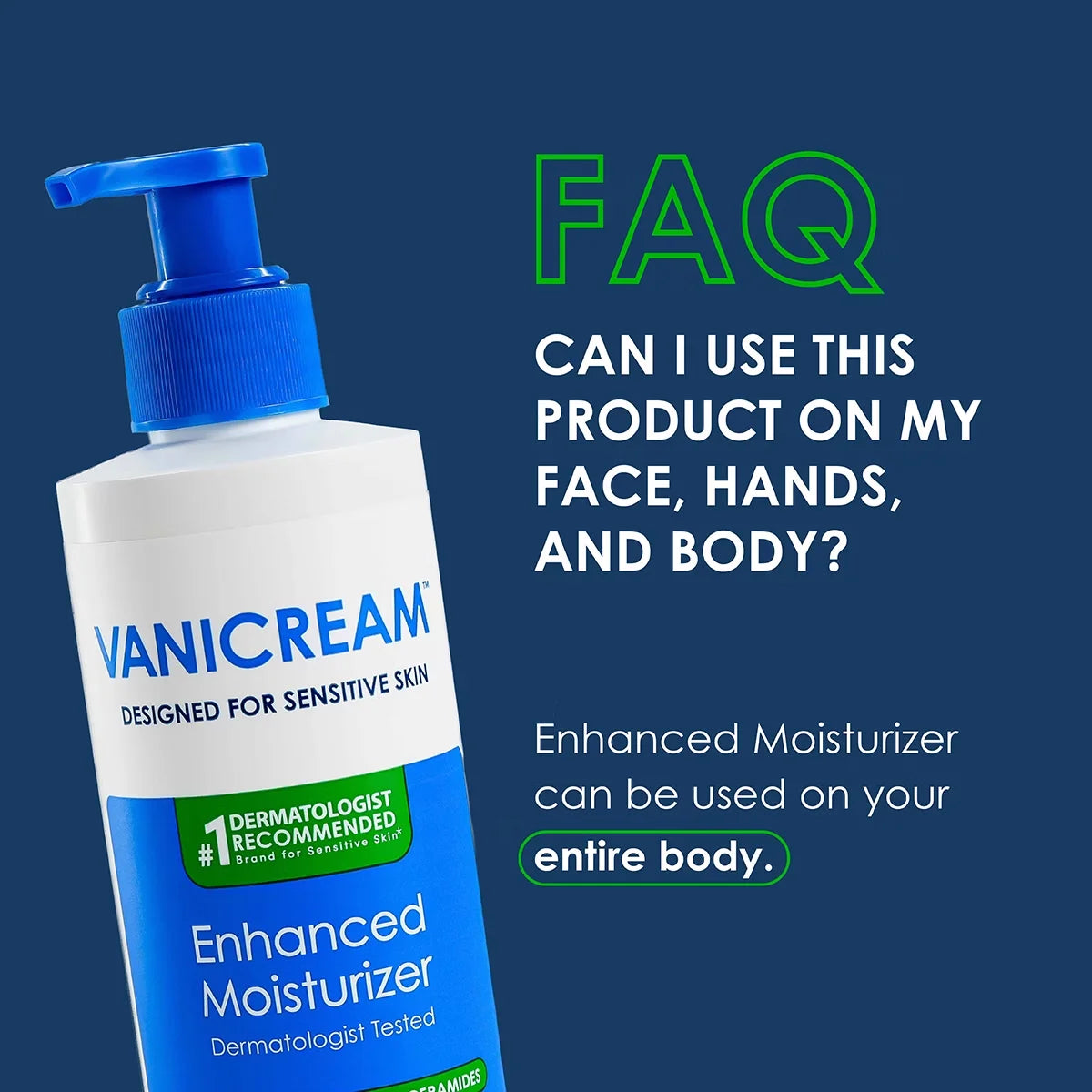 Vanicream Enhanced Moisturizer for Sensitive Skin - Unscented - 12oz: Contains Hyaluronic Acid, Face & Body.